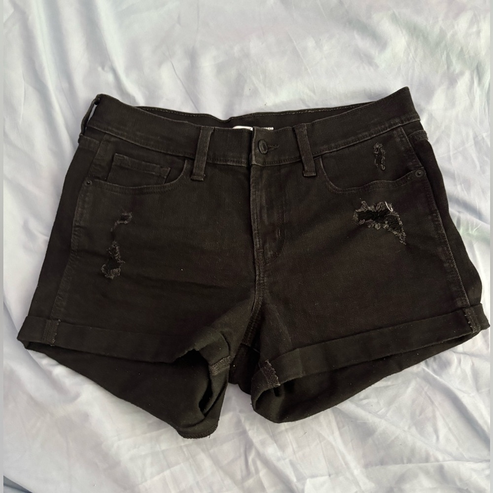 Old Navy Black Boyfriend Denim Shorts